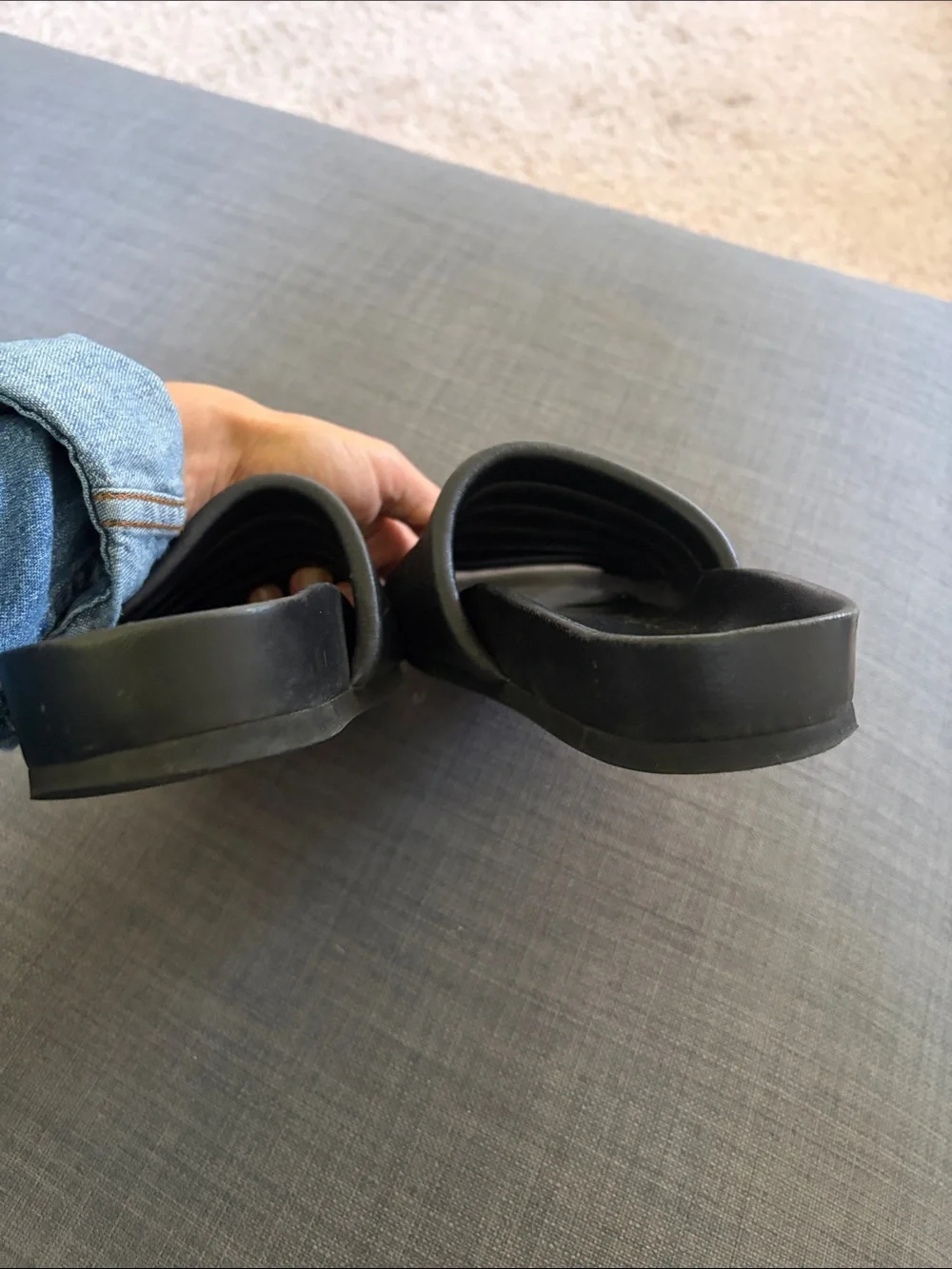 M. Gemi  Black Slide Sandals sz 36